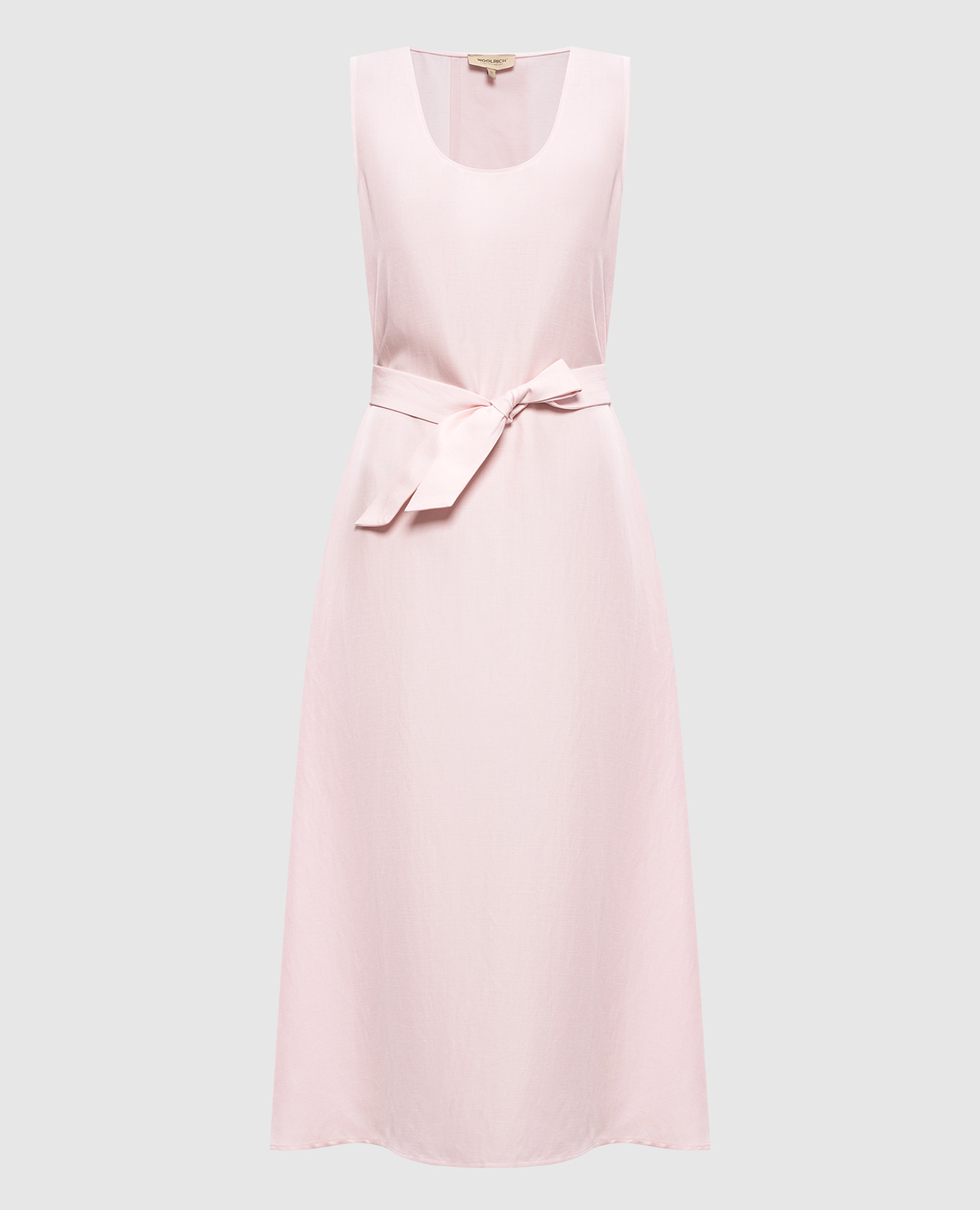 

Pink midi dress with linen Woolrich