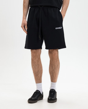 Off-White Black shorts with Heraldic Arrow emblem 44MCI013S26F001