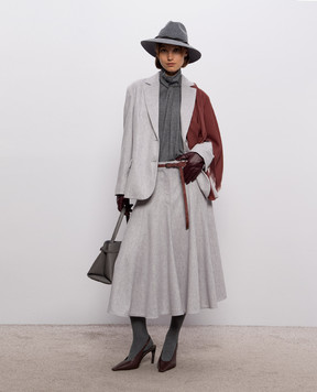 Brunello Cucinelli Gray wool skirt MP549G4076