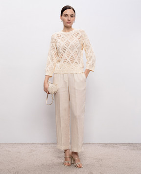 Peserico Beige sequined jumper S99130F0509110