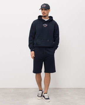 Iceberg Blue shorts with branded print D020630A