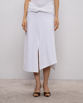 Victoria Beckham White ribbed skirt 1126JSK007082A