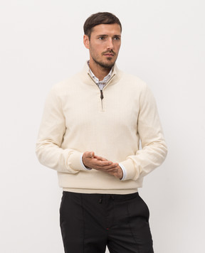 ISAIA Beige cashmere jumper MG8493YP003
