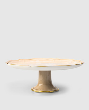 Ginori 1735 Beige porcelain cake stand Oriente Italiano 003RG00FCT400LX0305