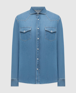 Brunello Cucinelli Blue denim shirt MR6834008