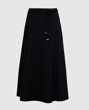 Peserico Black wool skirt A05718AC2008