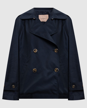 Twinset Blue cropped trench coat 261TP2231