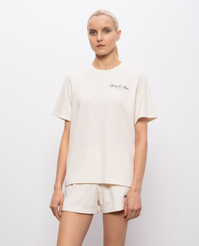 Sporty & Rich Vendome LA beige t-shirt TO11976269WH37w