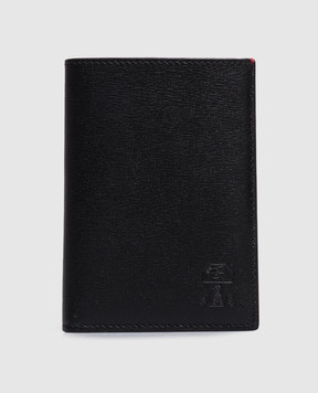 Brunello Cucinelli Black leather passport cover MWRLBU436