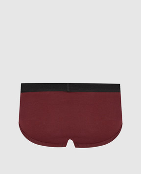 Tom Ford Burgundy briefs with logo pattern T4LC11040