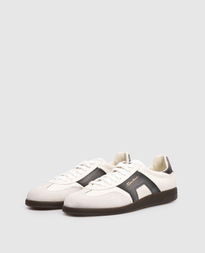 Santoni White combination sneakers with logo MBPL21965DKTCYNE