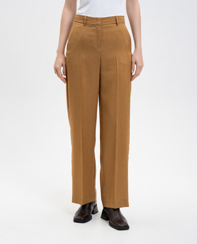 Max & Co Brown ELIDE pants with wool ELIDE