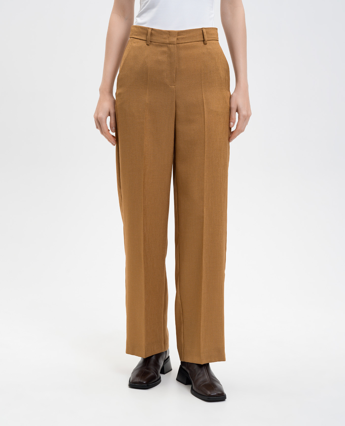 

Brown ELIDE pants with wool Max & Co