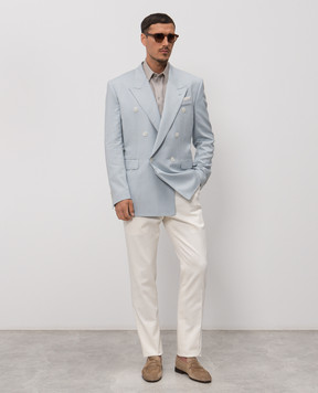 Dolce&Gabbana Blue double-breasted jacket G2WJ2TFU9AW
