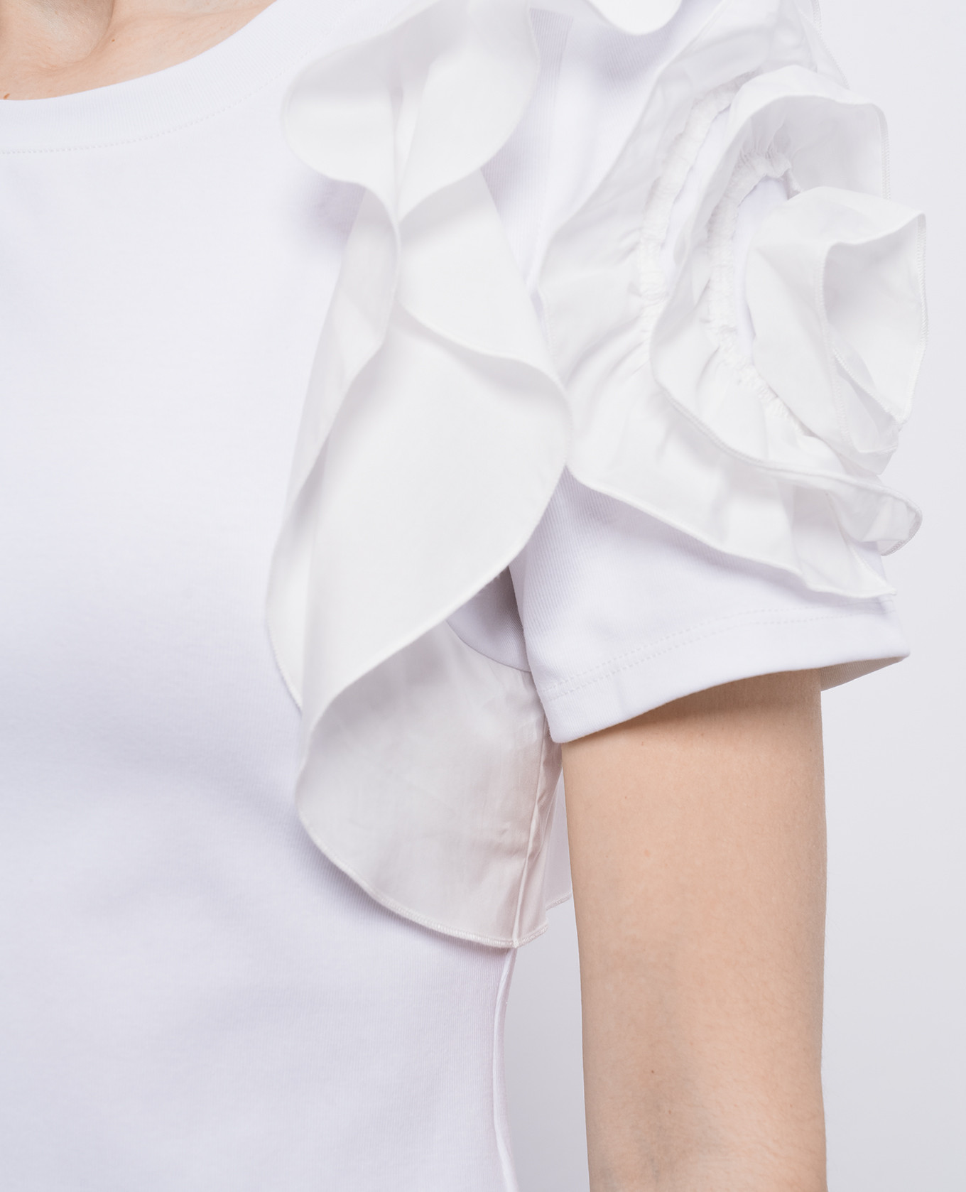 Kinsley white ruffled t-shirt Christy Lynn 5