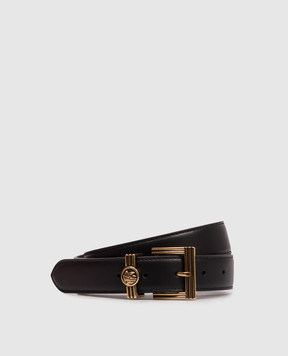 Etro Black leather belt with textured emblem WP3A0019AP11R