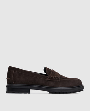 Aeyde Brown suede loafers Leon FL0323003003226