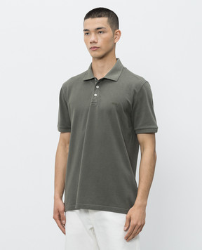 Woolrich Khaki polo shirt with embroidered logo CFWOPO0065MRUT1483