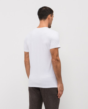 Versace White T-shirt with Medusa emblem AUU010051A10011