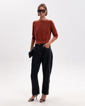 3.1 Phillip Lim Terracotta wool jumper with short sleeves P26270588CWB