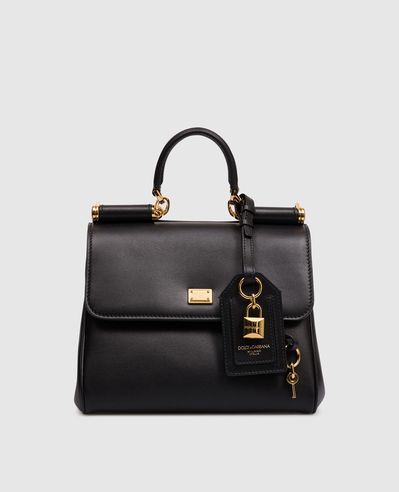 

My Sicily black leather satchel bag with logo Dolce&Gabbana