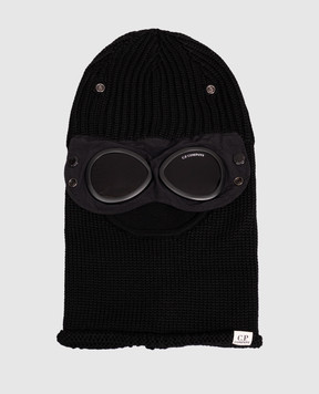 C.P. Company Black wool balaclava with glasses MAC740A005509A