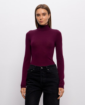 Jil Sander Burgundy wool golf J02GP0280J14872