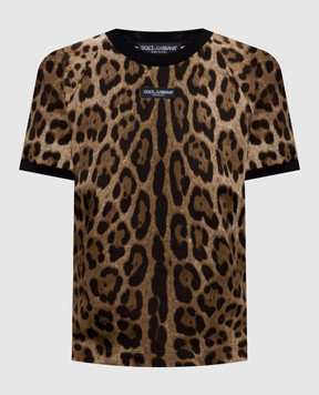 Dolce&Gabbana Brown printed T-shirt F8V88TFS78S