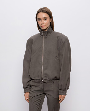 The Attico Brown jacket with accent shoulders 261WCB00119WWV002AA