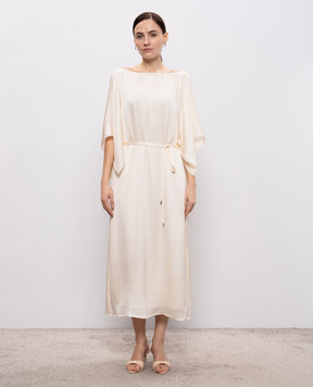 Peserico Beige midi dress with belt E0239001516