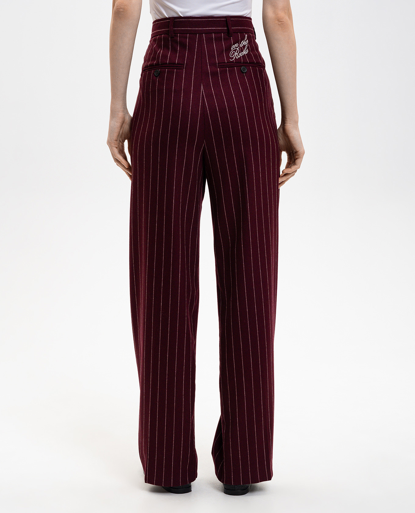 ON THE ROCK burgundy wool pants Max & Co 4