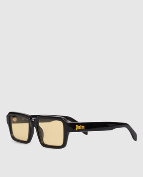 Palm Angels Black sunglasses with logo print PA1025101853