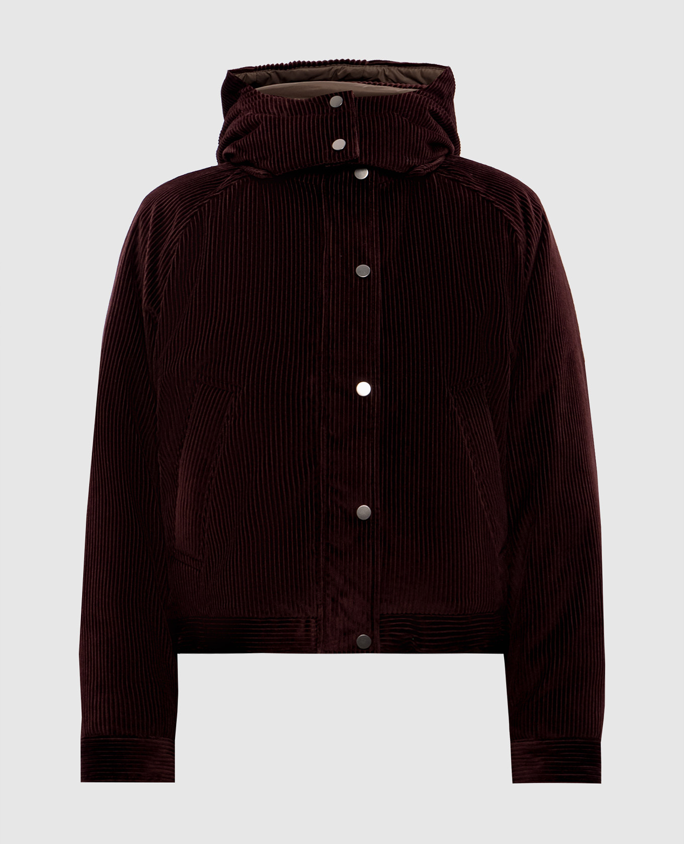 

Burgundy corduroy down jacket Brunello Cucinelli