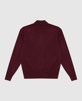 Brunello Cucinelli Children's burgundy cashmere cardigan B22M10026C