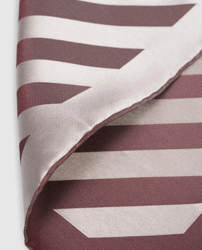 Brunello Cucinelli Red striped silk pachet MX8750091