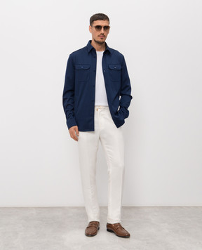Stefano Ricci Blue wool shirt MDJ61001205650