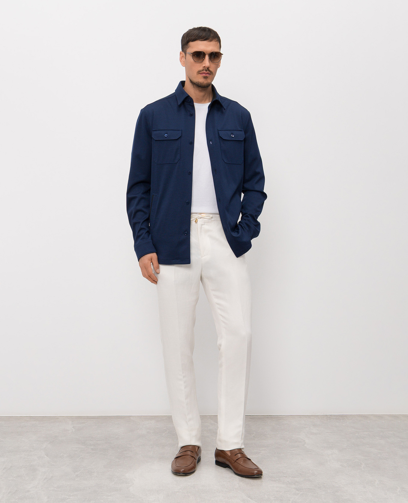 

Blue wool shirt Stefano Ricci