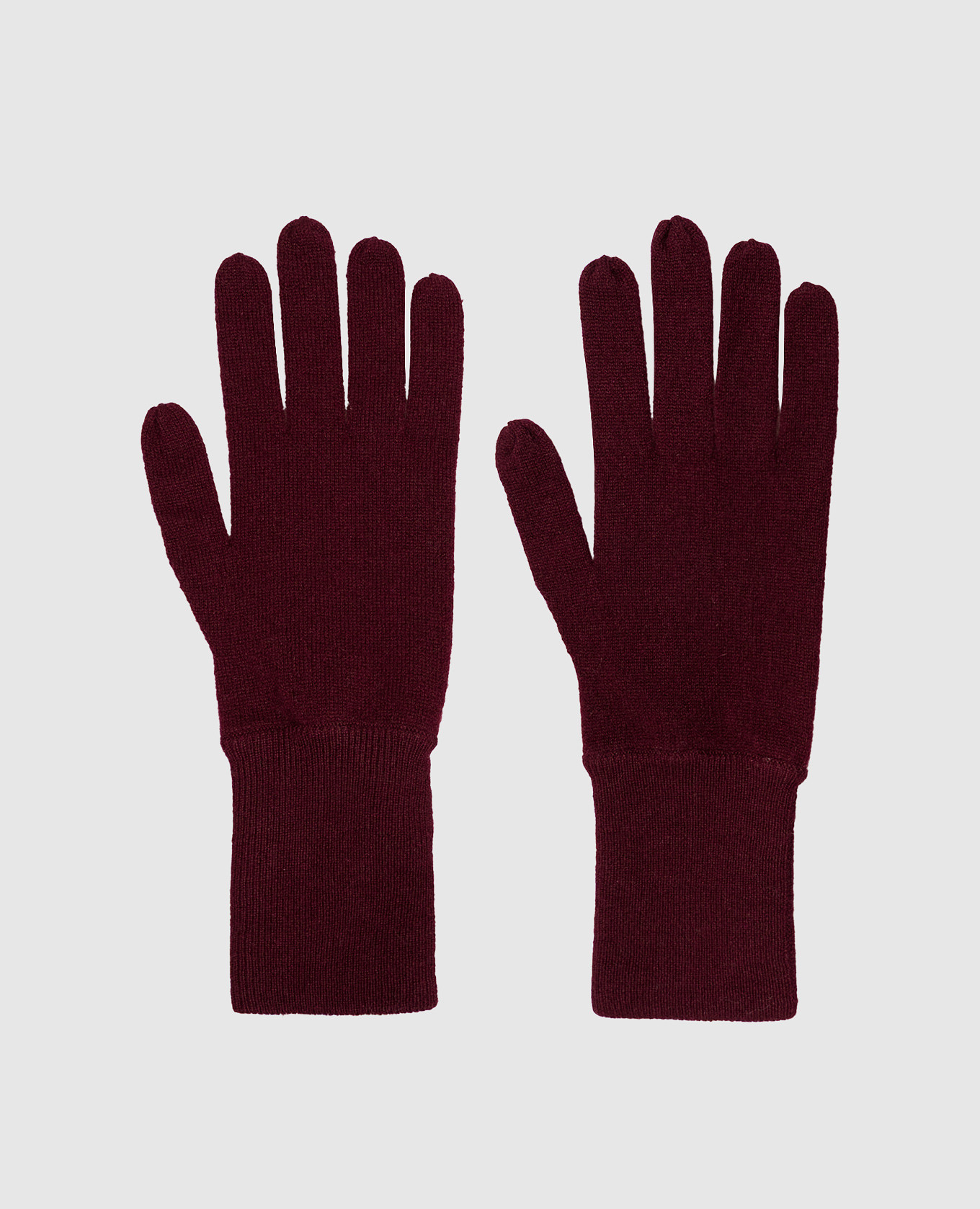 Burgundy cashmere gloves