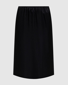 Maison Margiela MM6 Black skirt with embroidered emblem S62ME0029M35880
