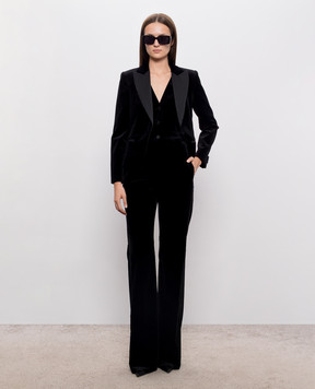 Max Mara Black velour flared pants EOSCURI MSEOSCURI