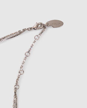 Off-White Silver double-layer chain with pendants OWOB141S26MET001