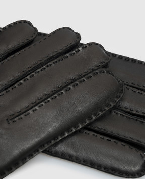 Trussardi Black leather gloves E302X000003NMG001L40