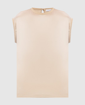 Brunello Cucinelli Beige silk top MPC59EH500