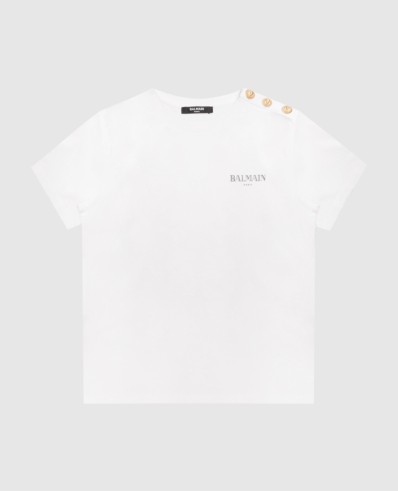 

Children's white T-shirt with logo print Balmain
