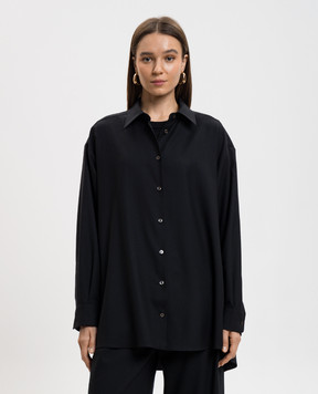 The Row Luka black wool shirt 5648W4084