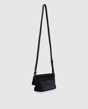Gianni Chiarini Eugenia blue suede crossbody bag BS12310CMPL