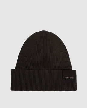 Tom Ford Dark brown hat with logo patch KHR008YMK137