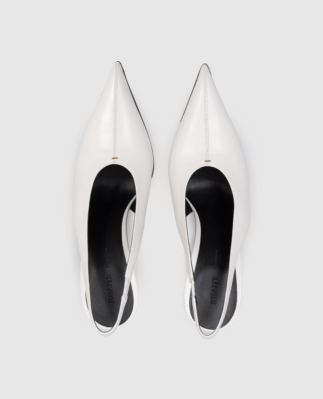 Bella white leather slingbacks Khaite 4
