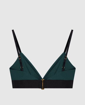 Tom Ford Green bralette with logo pattern BRJ009JEX011