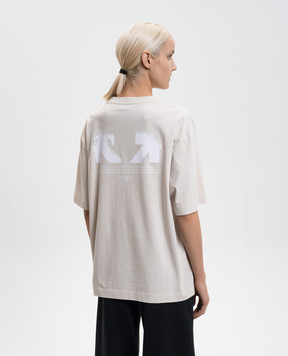 Off-White Beige Half Arrow T-shirt 2AA13FS26JER001